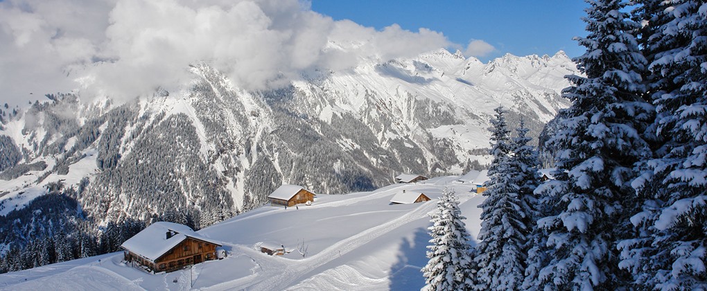 Die Alpe Unterpartnom im Winterkleid