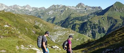 Blick auf die obere Alpschellen Alpe